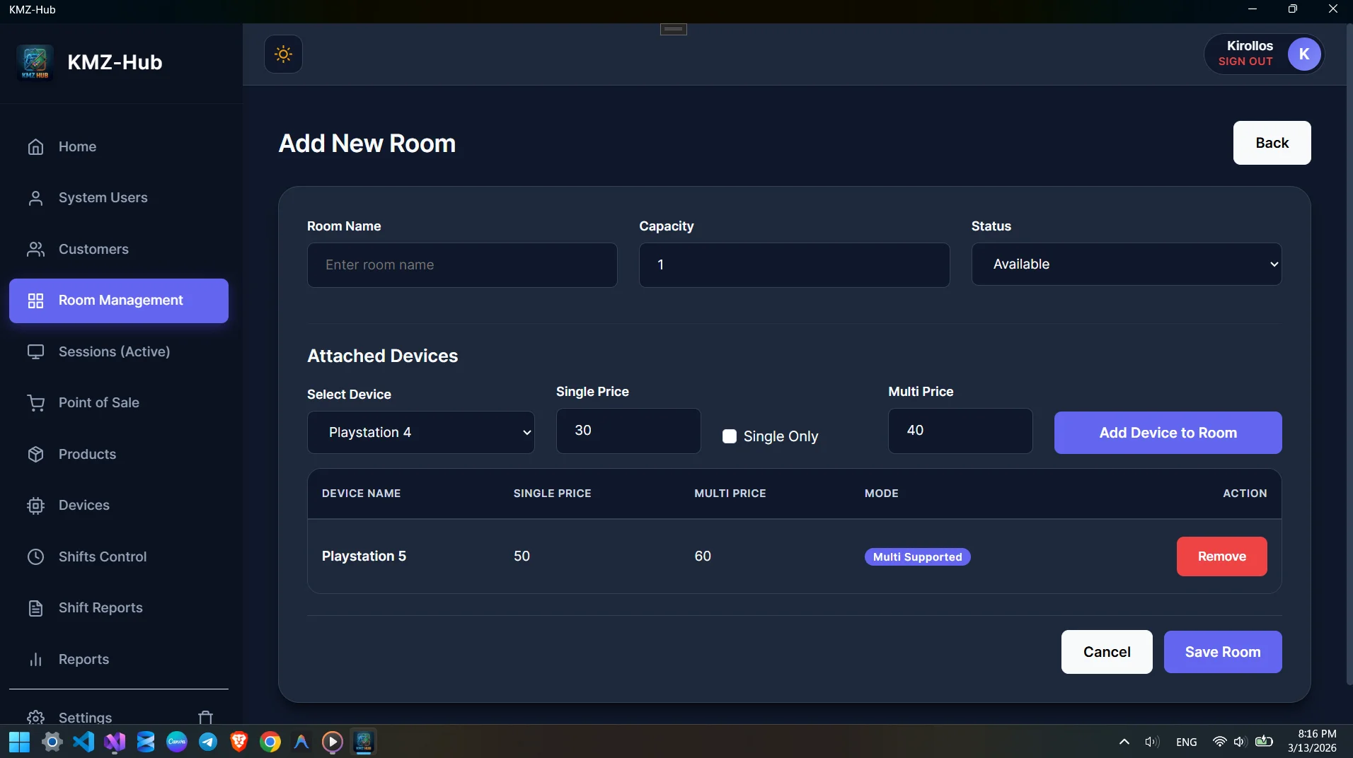 Create Room
